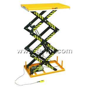 Electric Hydraulic Triple Scissors Goods Lift Platform Elevating Table