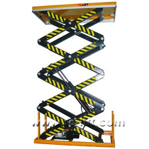 Hydraulic Power Four Scissors Type Elevators Goods Lifting Platform