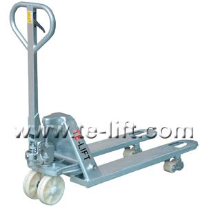 Galvanized Hydraulic Pallet Trucks Zinc Plated Manual Forklift